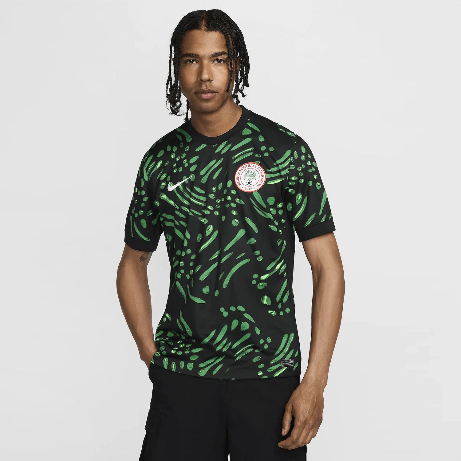 Nike 2024-25 Nigeria Men's Stadium Away Jersey (Model - Front)