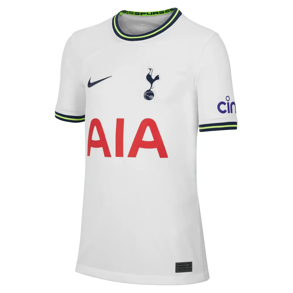 Nike 2022-23 Tottenham Youth Home Jersey - White-Binary Blue