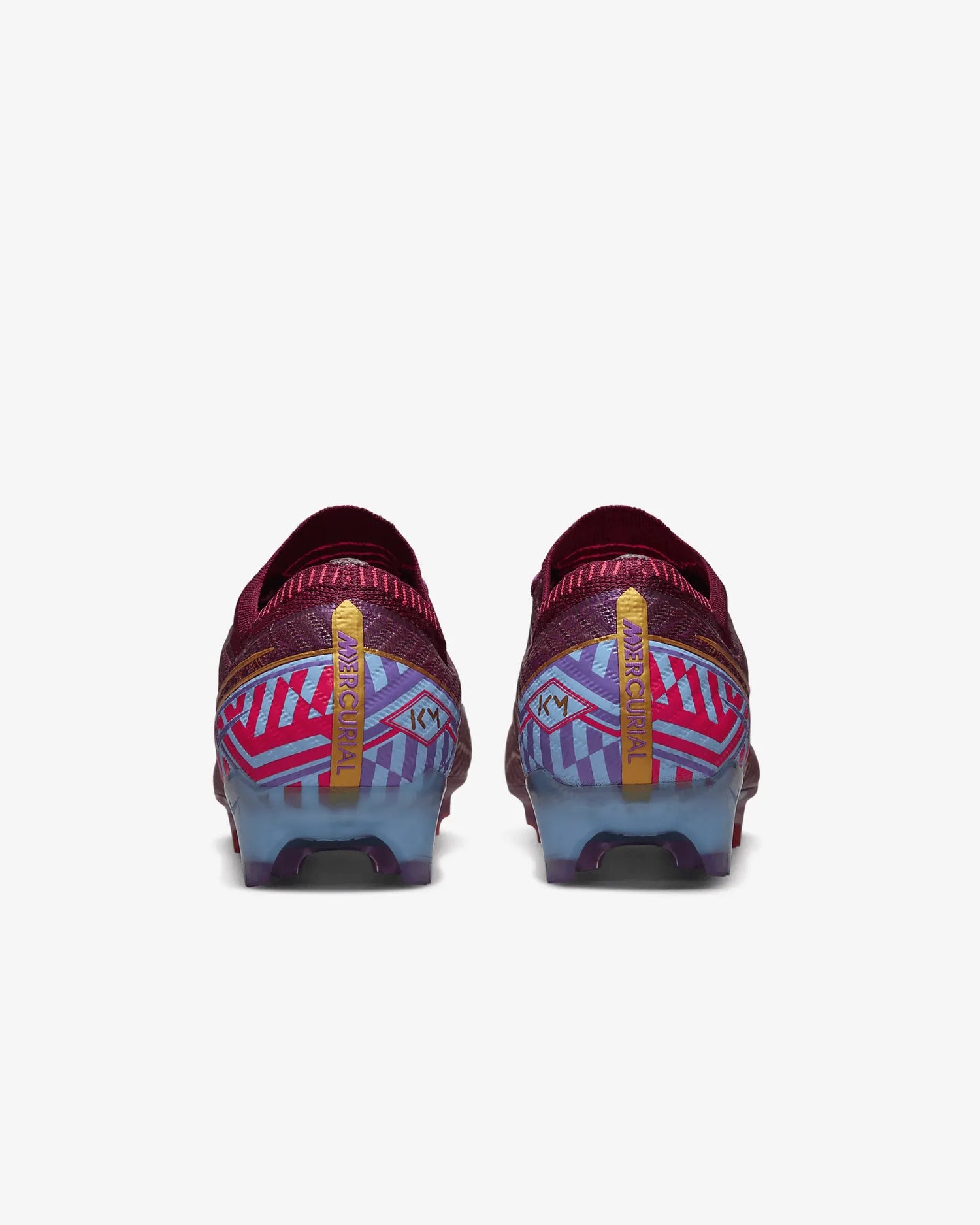 Nike Zoom Vapor 15 Elite KM FG - Dark Beetroot-Gold (Pair - Back)