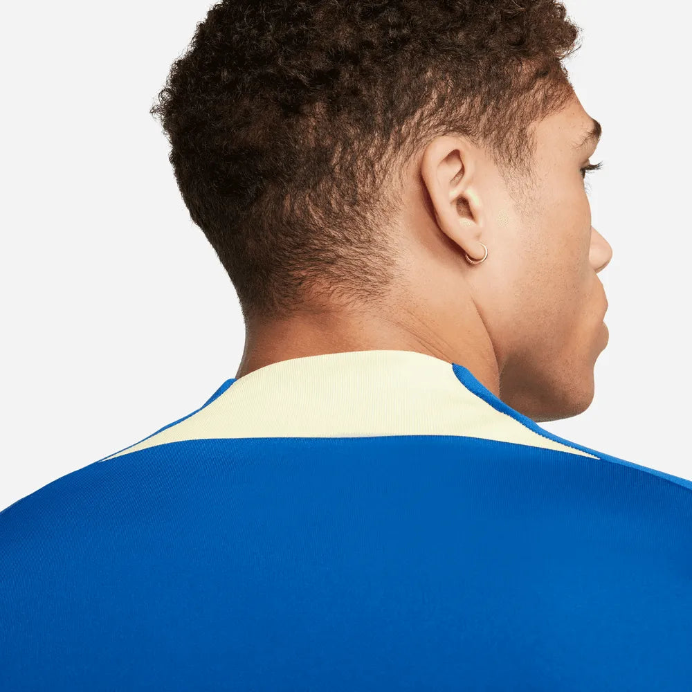 Nike 2023-24 Club America Strike Drill Top - Blue - Yellow (Detail 2)