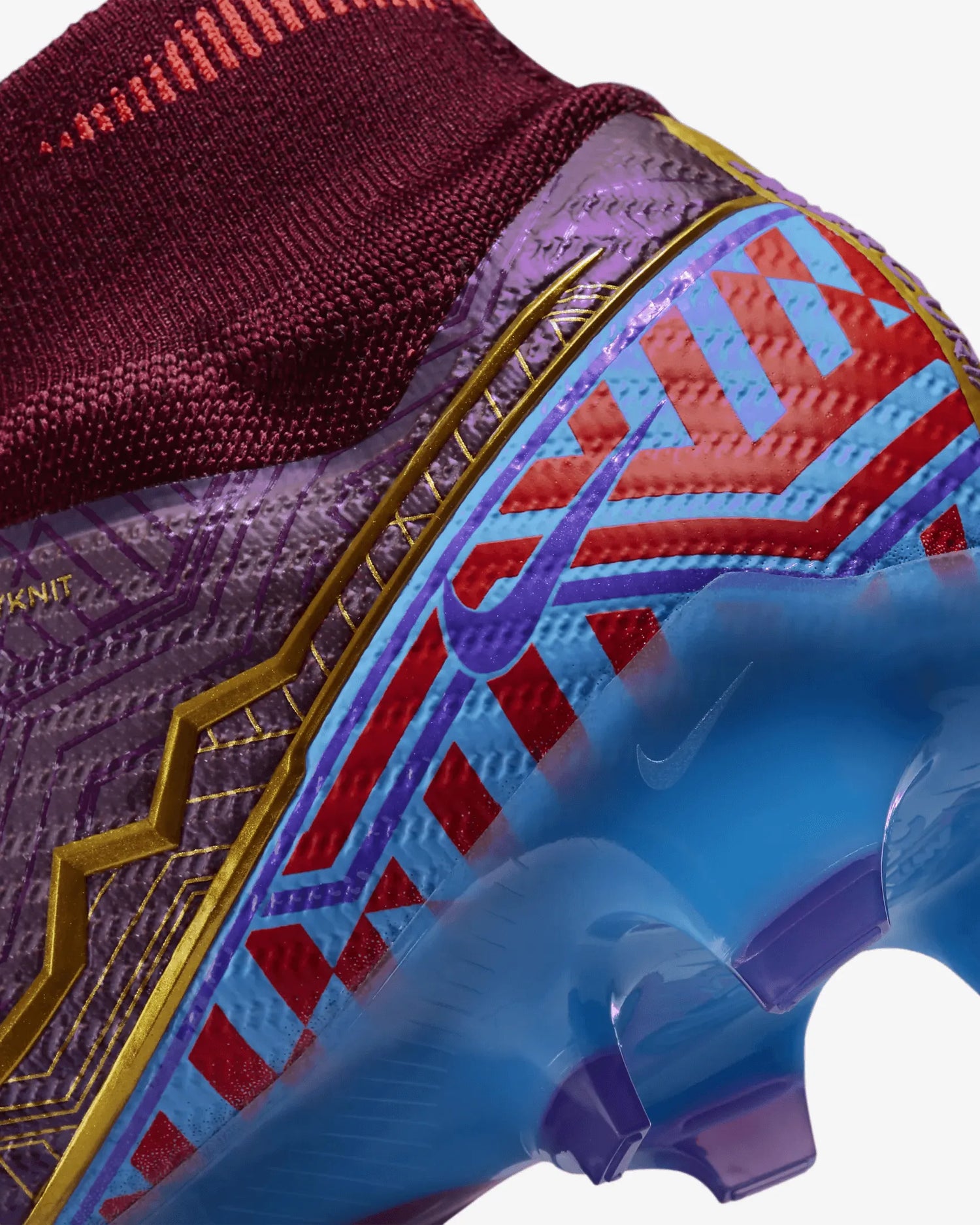 Nike Zoom Superfly 9 Elite KM FG - Dark Beetroot-Gold (Detail 3)