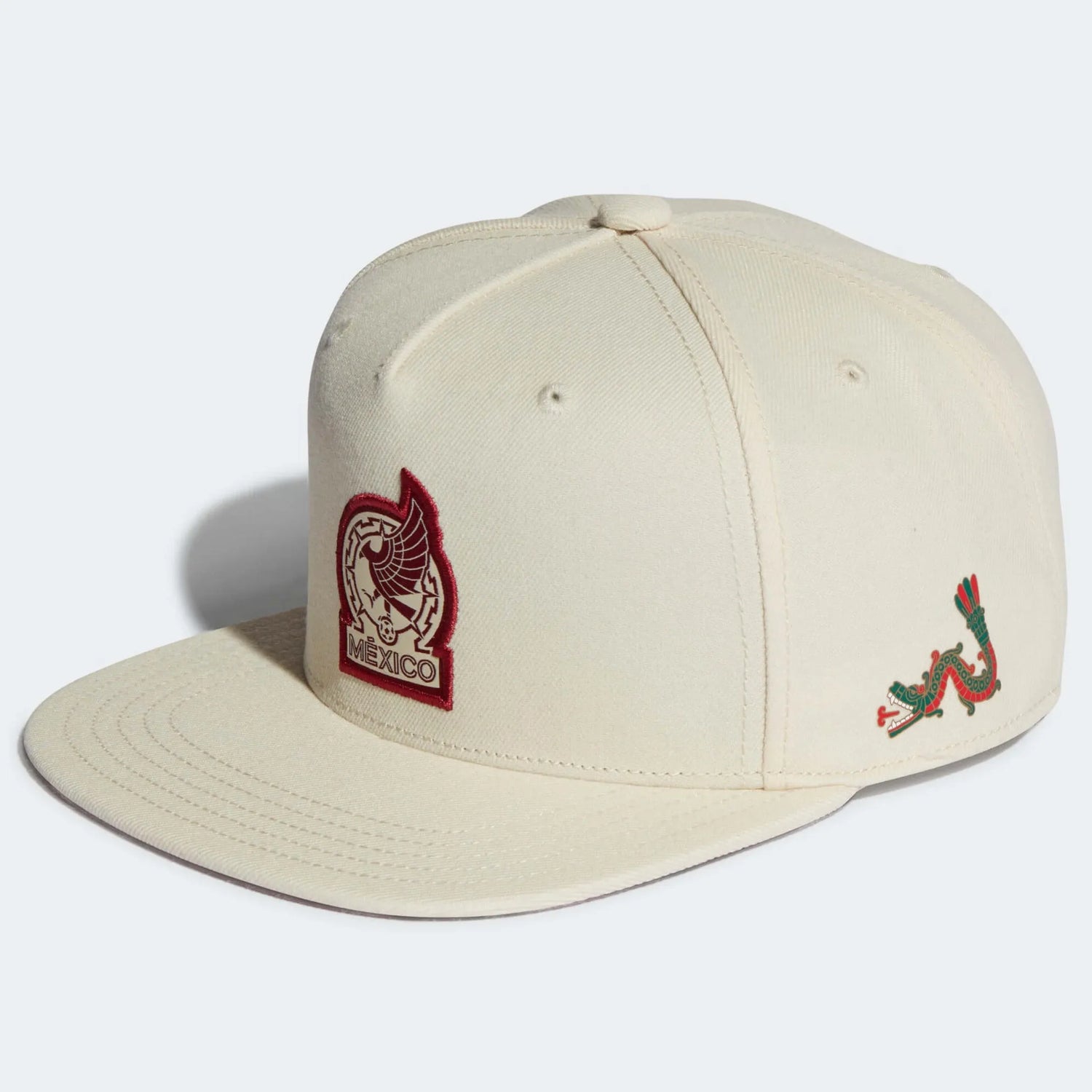 adidas 2022-23 Mexico Away Snapback Cap - Wonder White-Burgundy (Front)