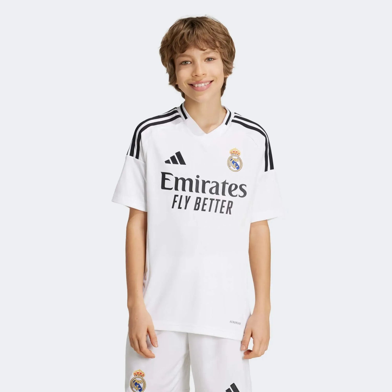 adidas 2024-25 Real Madrid Youth Stadium Home Jersey (Model - Front)