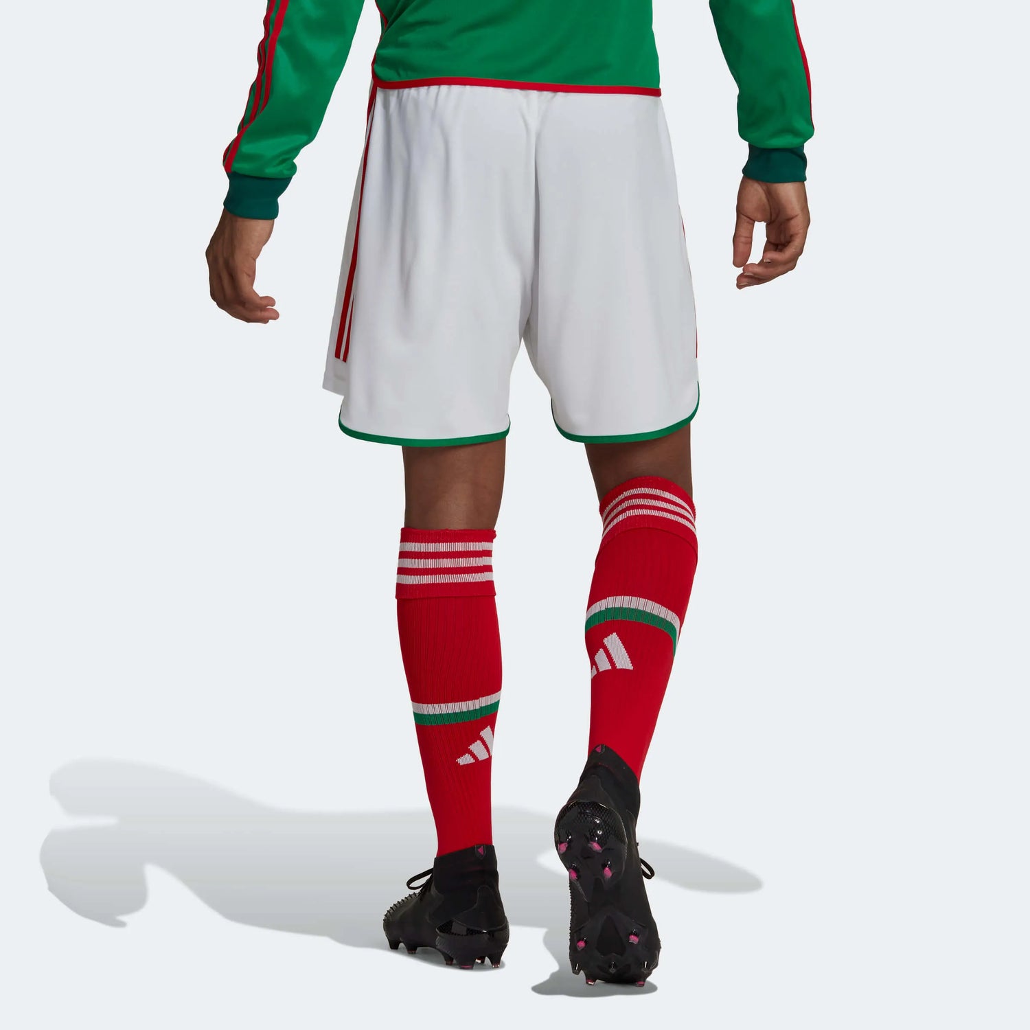 adidas 2022-23 Mexico Home Short White-Red (Model - Back)