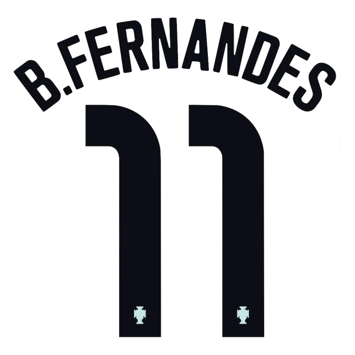 Portugal 2020/21 Away B. Fernandes #11 Jersey Name Set (Main)