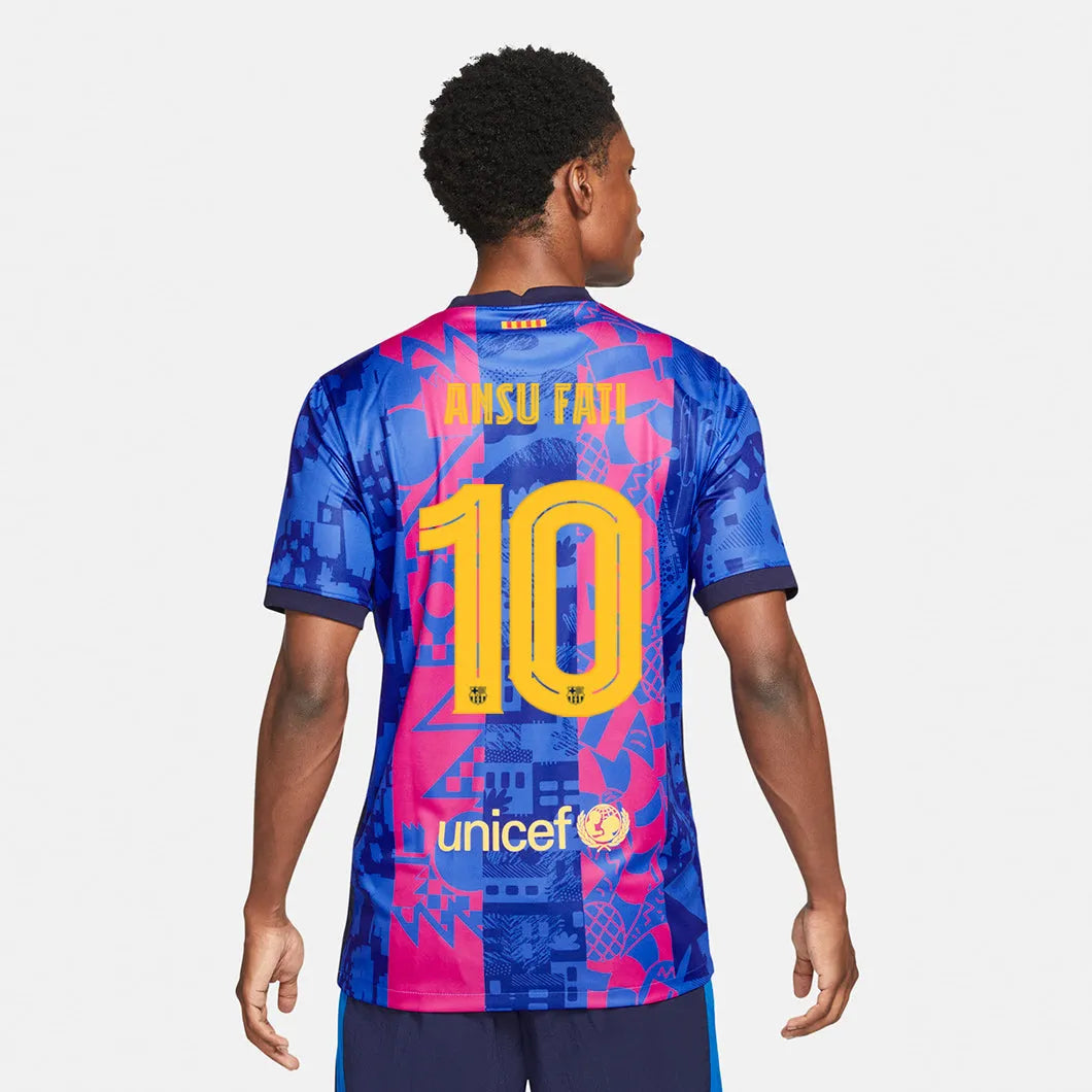 Nike 2021-22 Barcelona Third Jersey - Hyper Royal-Varsity Maize