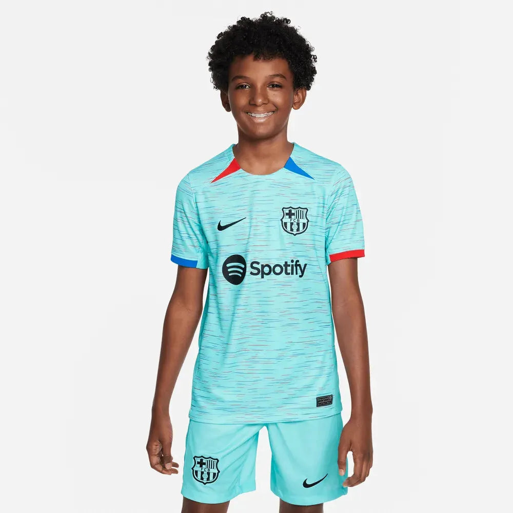 Nike 2023-24 Barcelona Youth Stadium Third Jersey (Model - Front)