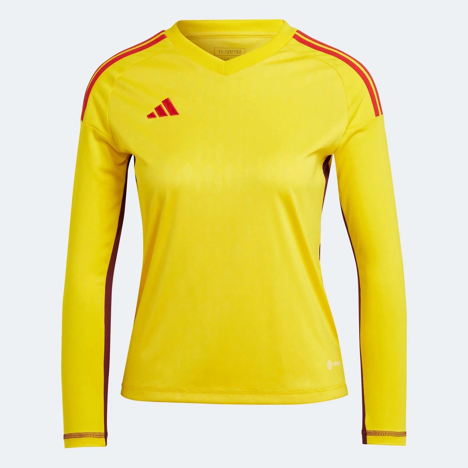 adidas Tiro 23 Competition Youth LS Goalkeeper Jersey Team Yellow (Front)