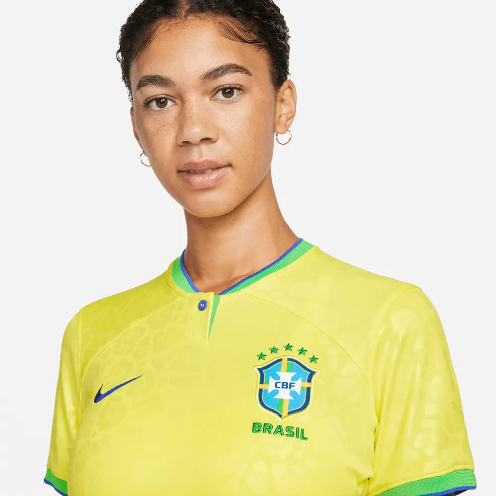 Nike 2022-23 Brazil Women's Home Jersey - Yellow (Detail 1)