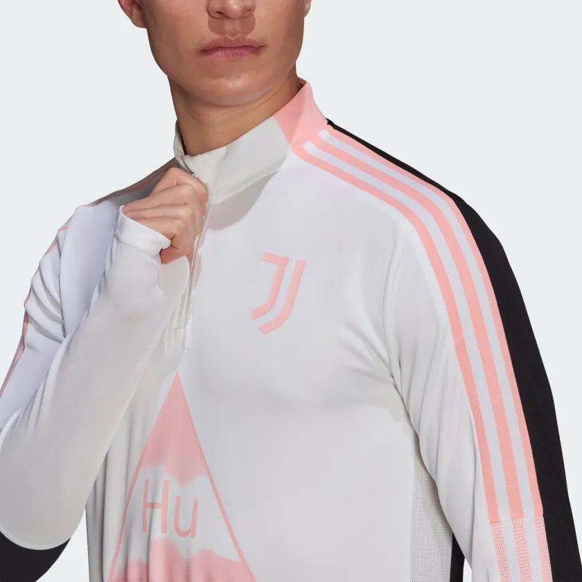 Adidas 2020-21 Juventus Human Race Training Top - White-Black-Pink