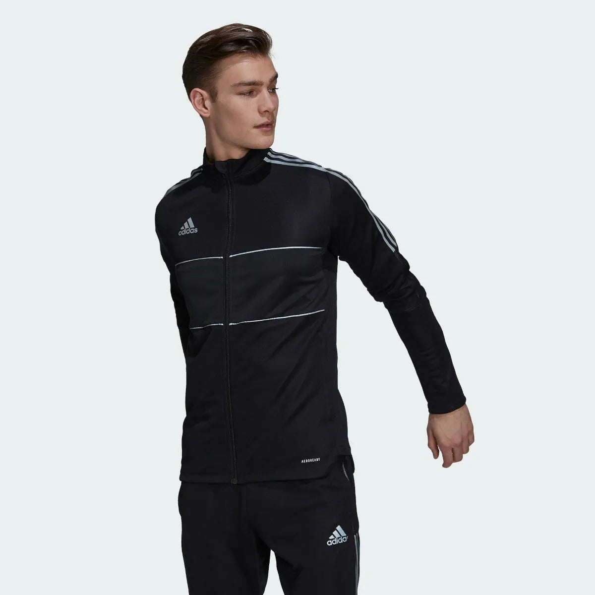 Adidas Tiro Track Jacket - Black-White (Model - Front)