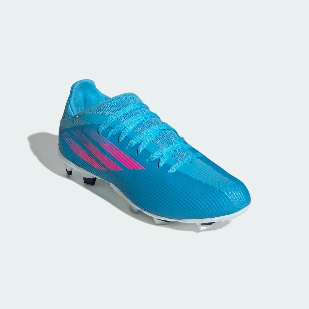 Adidas JR X Speedflow .3 FG - Sky Rush-Shock Pink (Diagonal 1)