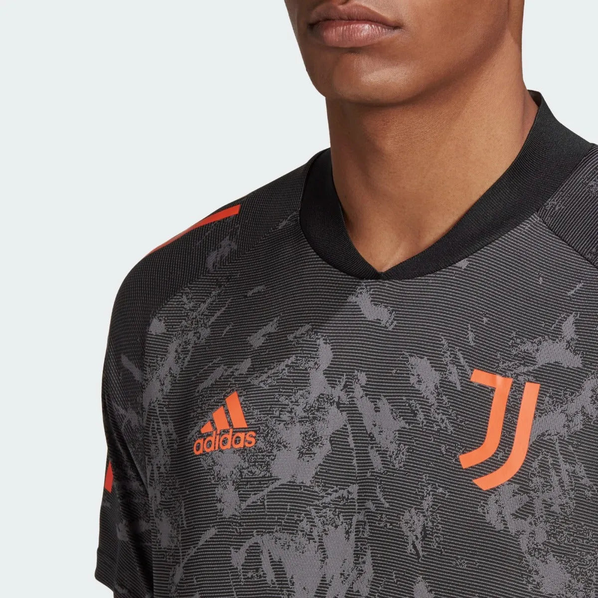 Adidas 2020-21 Juventus European Training Jersey - Black-Orange