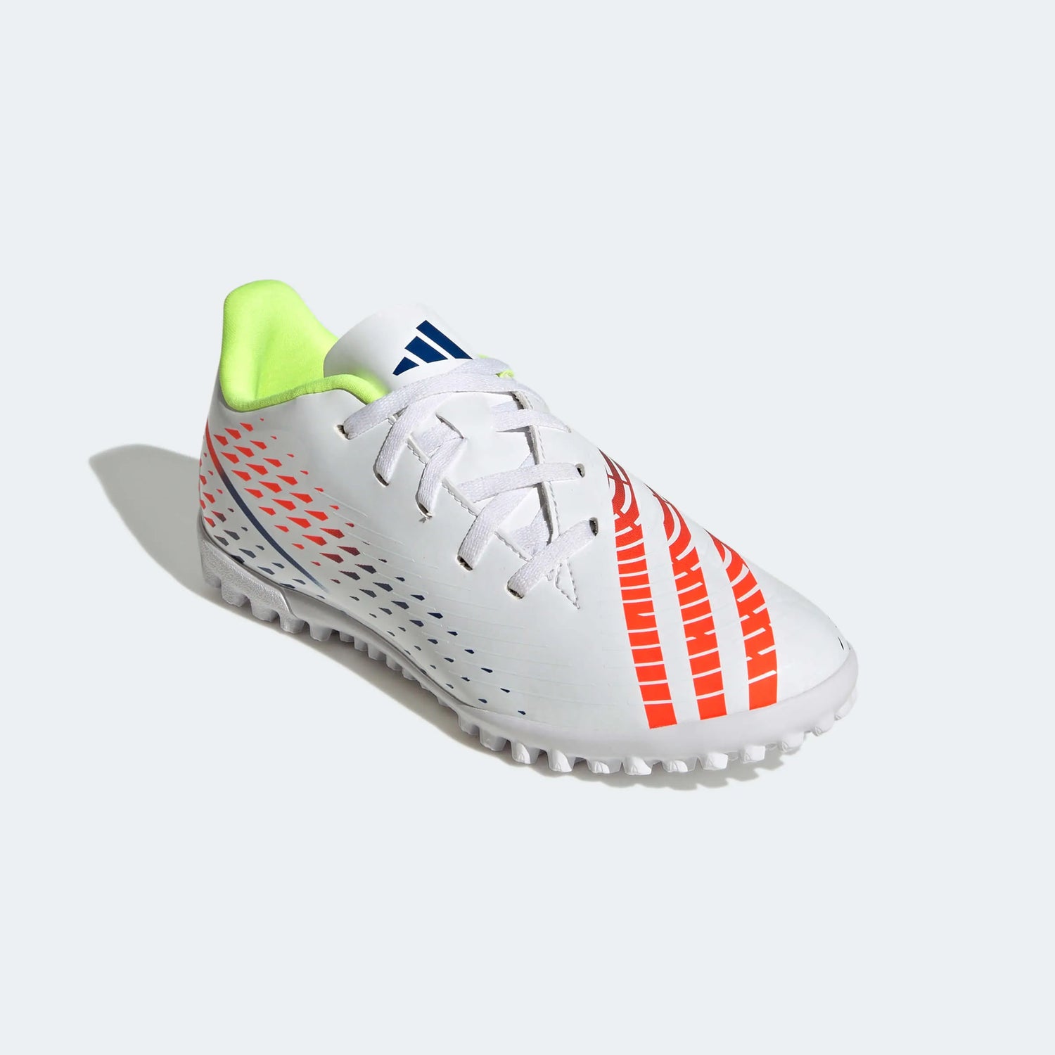 adidas Kids Predator Edge.4 Turf J - White-Yellow-Blue (Diagonal 1)