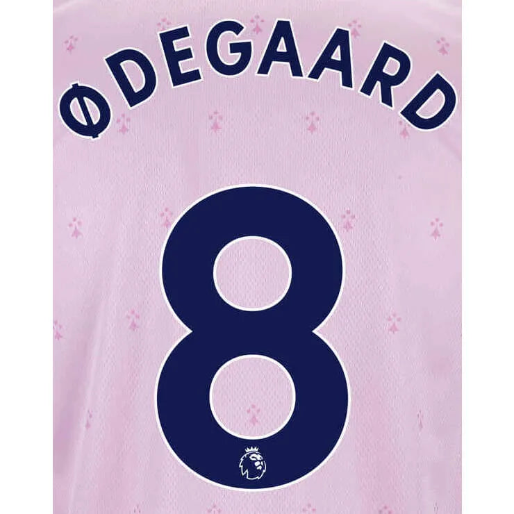 Arsenal 2022 23 Third Odegaard #8 Jersey Name Set Navy (Back)