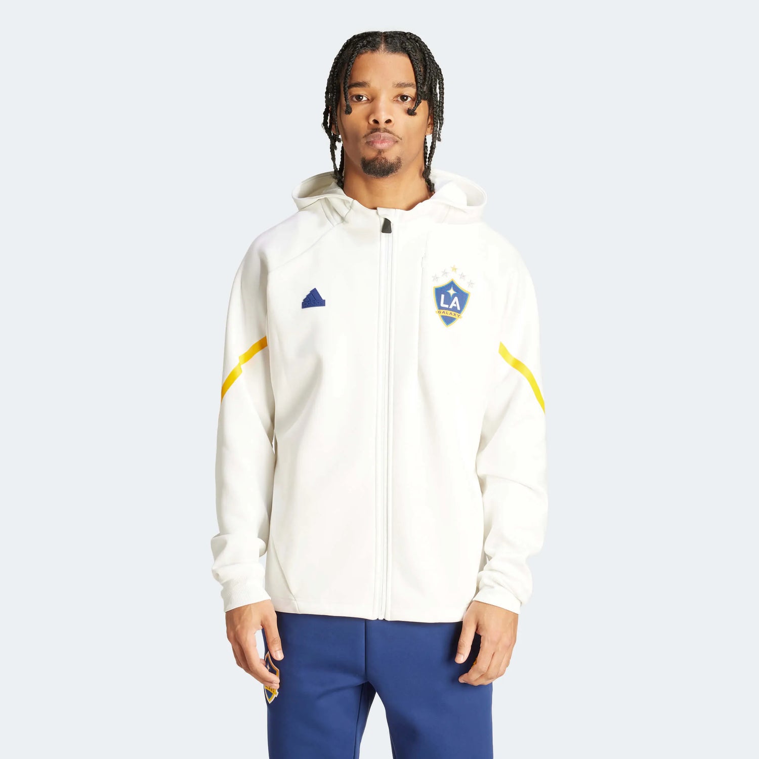 adidas 2024 LA Galaxy Anthem Jacket (Model - Front)