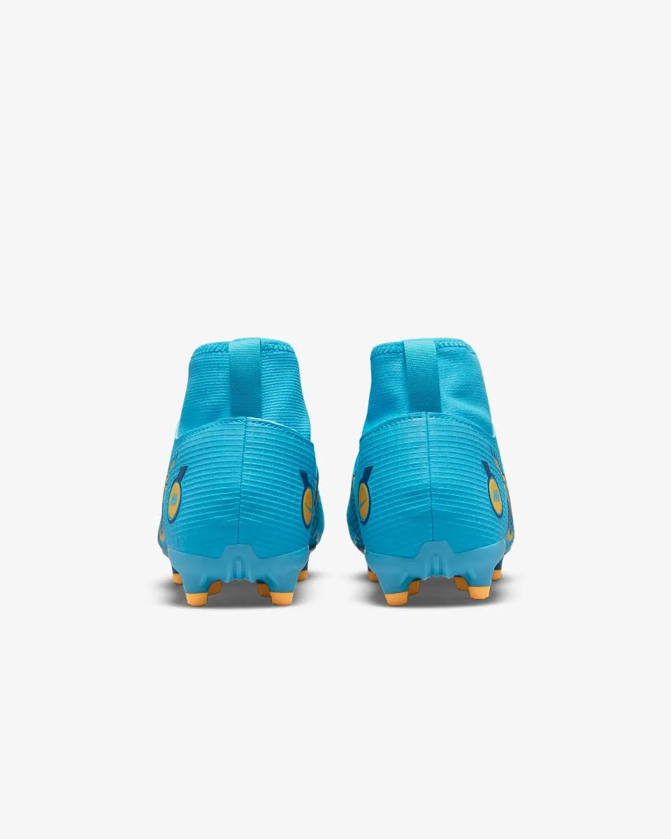 Nike JR Superfly 8 Academy FG-MG - Chlorine Blue-Laser Orange (Pair - Back)