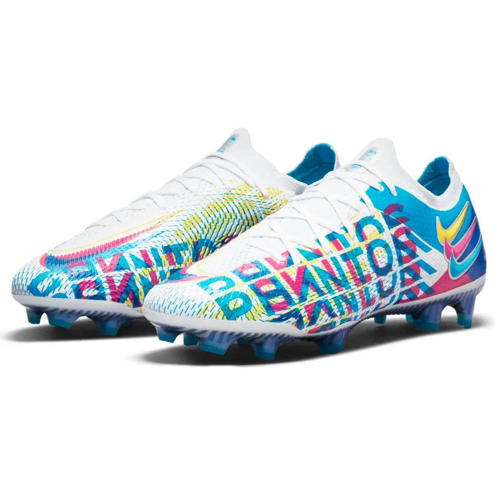 Nike Phantom GT Elite 3D FG - White-Blue-Pink-Yellow (Pair - Diagonal)