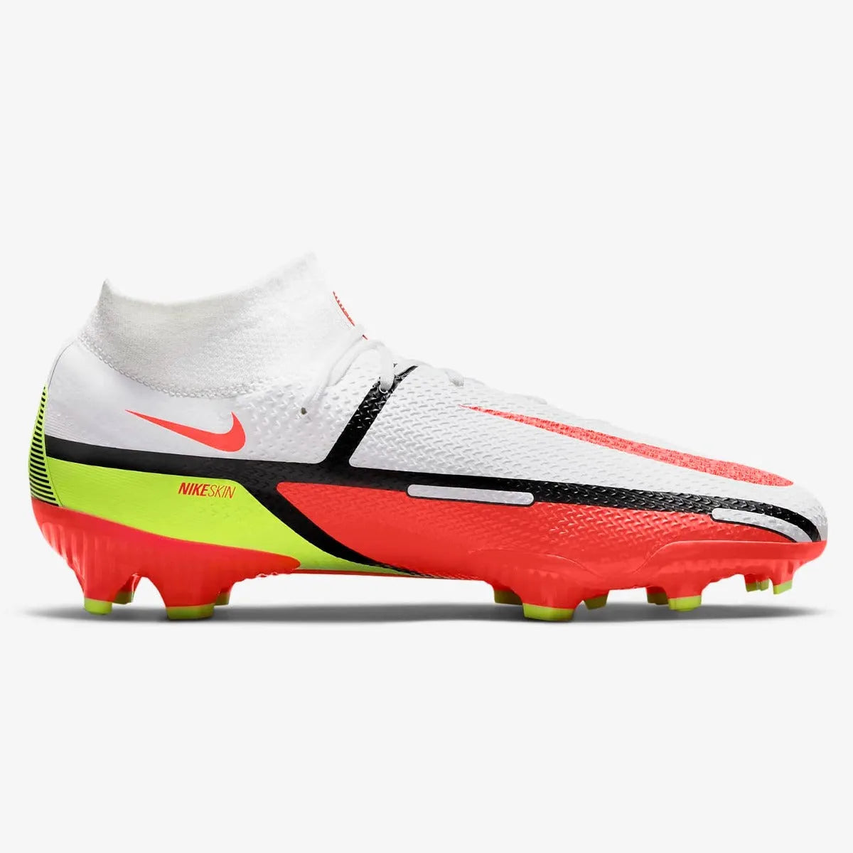 Nike Phantom GT2 PRO DF FG - White-Volt-Crimson (Side 2)