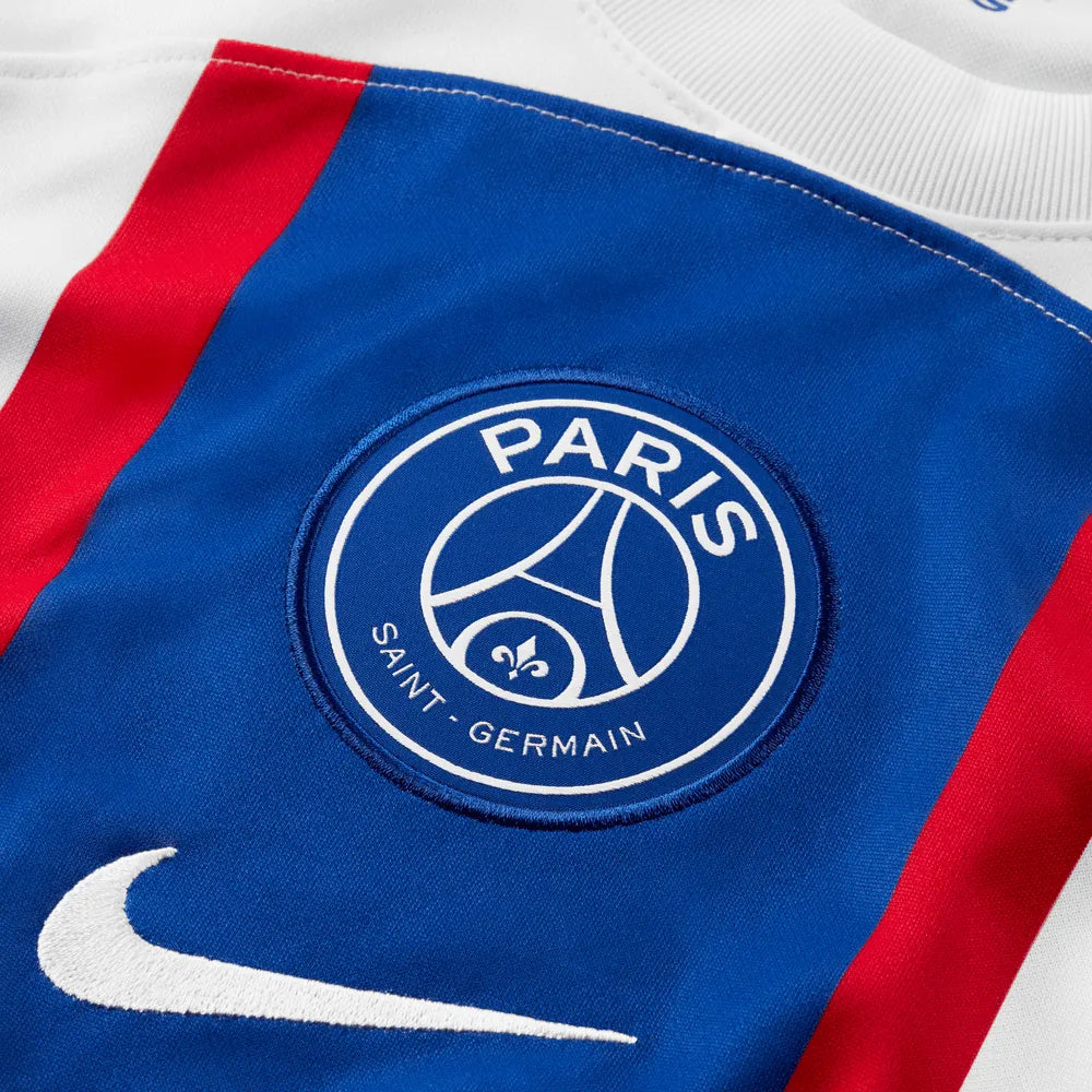 Nike 2022-23 PSG Third Jersey - White-Old Royal (Detail 1)