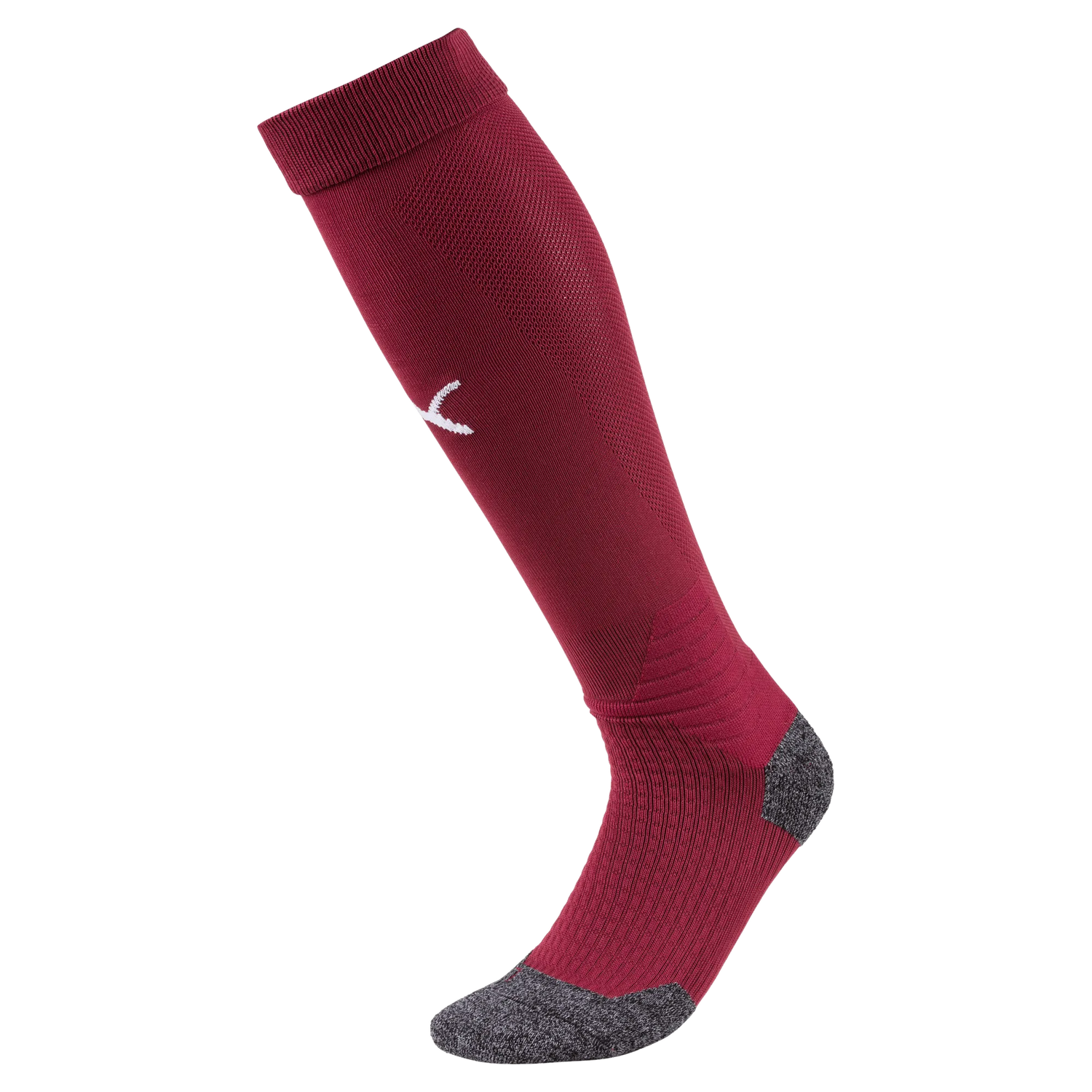 Puma Team Liga Socks Cordovan-Puma White (Lateral - Front)