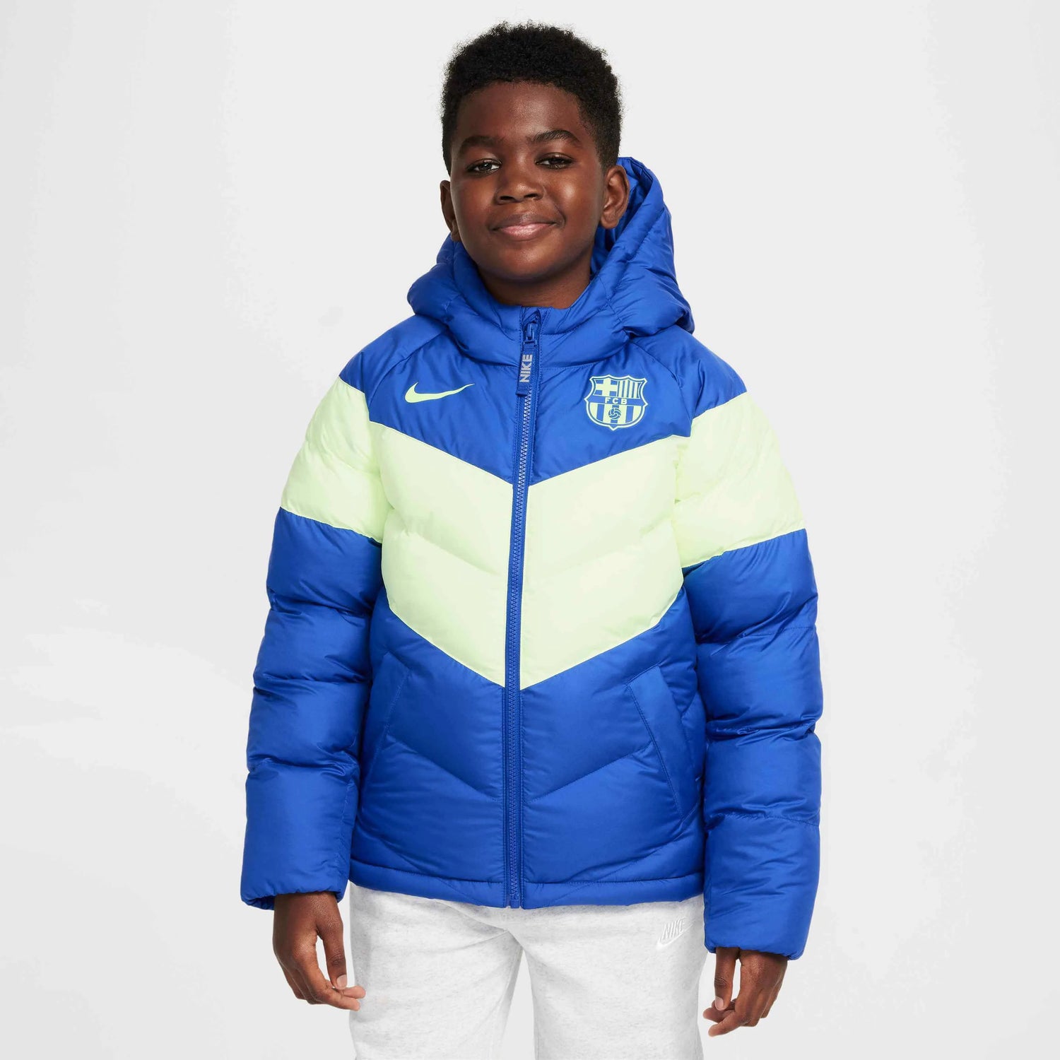 Nike 2024 25 Barcelona Youth Synethic Fill Hooded Jacket