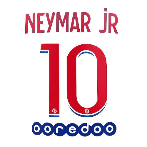 PSG 2020/21 Away Neymar JR #10 Jersey Name Set