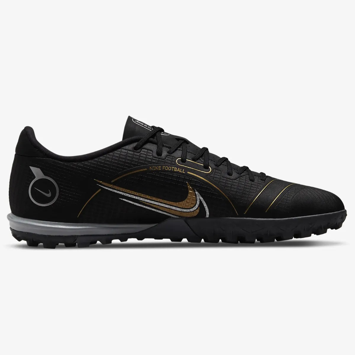 Nike Mercurial Vapor 14 Academy Turf - Black-Gold (Side 2)