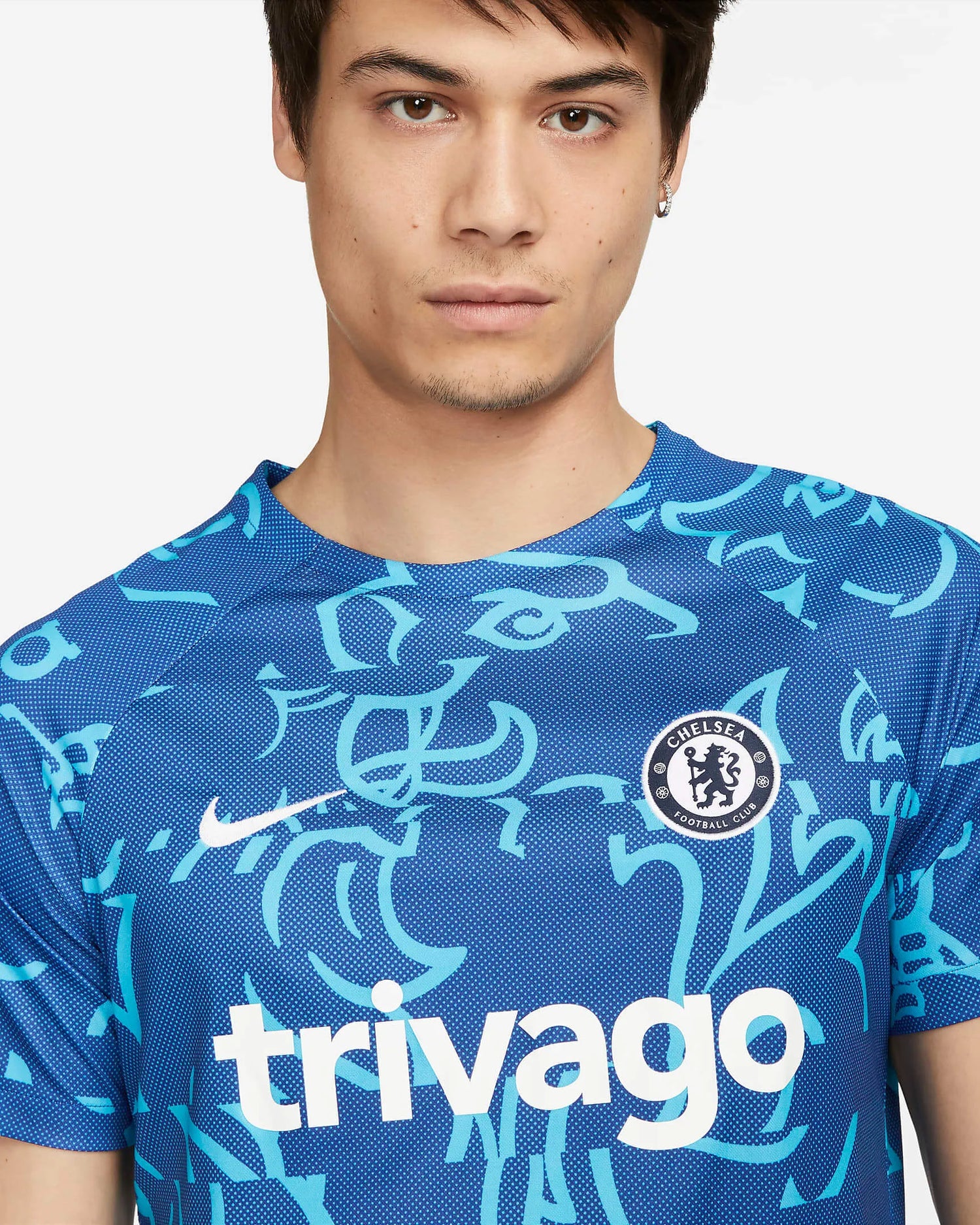 Nike 2022-23 Chelsea Mens Dri-Fit Pre-Match Jersey (Detail 1)