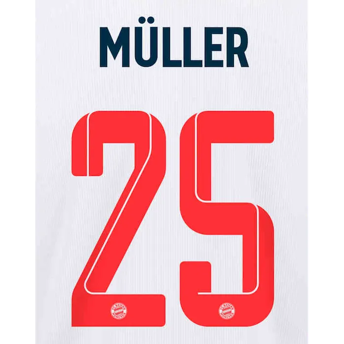 Bayern Munich 2021/22 Third Muller #25 Jersey Name Set (Main)