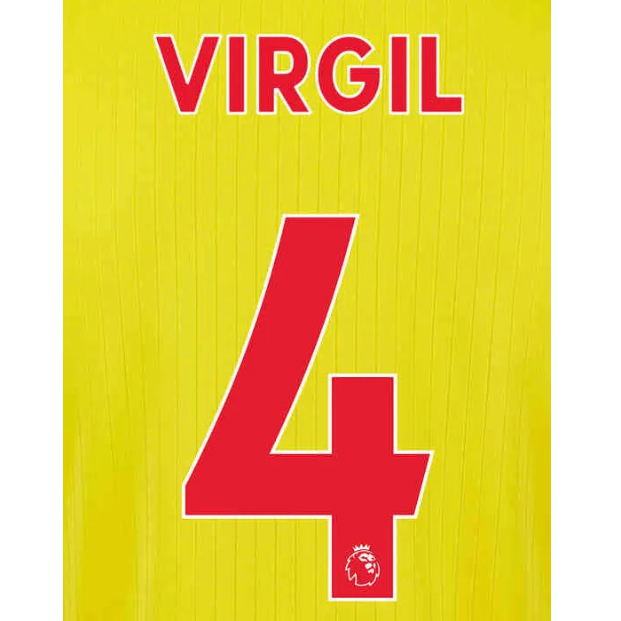 Liverpool 2021/22 Third Virgil #4 Jersey Name Set Red (Main)