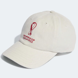 adidas 2022 FIFA World Cup Emblem Cap - Talc (Front)