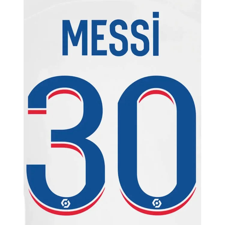 PSG 2022-23 Third Messi #30 Jersey Name Set (Back)