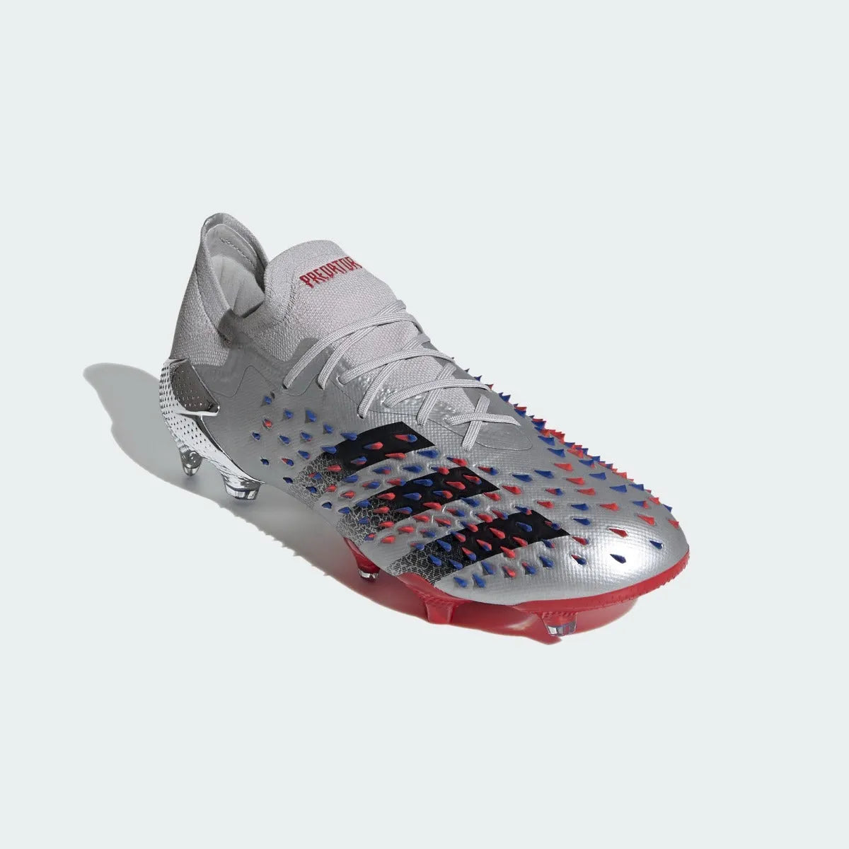 Adidas Predator Freak .1 Low FG - Silver Metallic-Red-Royal (Diagonal 1)