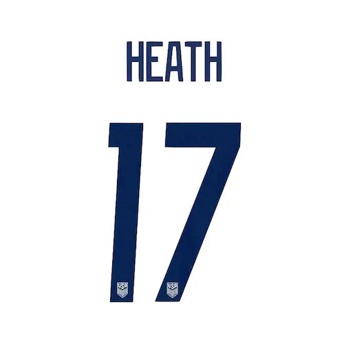 USA 2020/21 Home Women Heath #17 Jersey Name Set