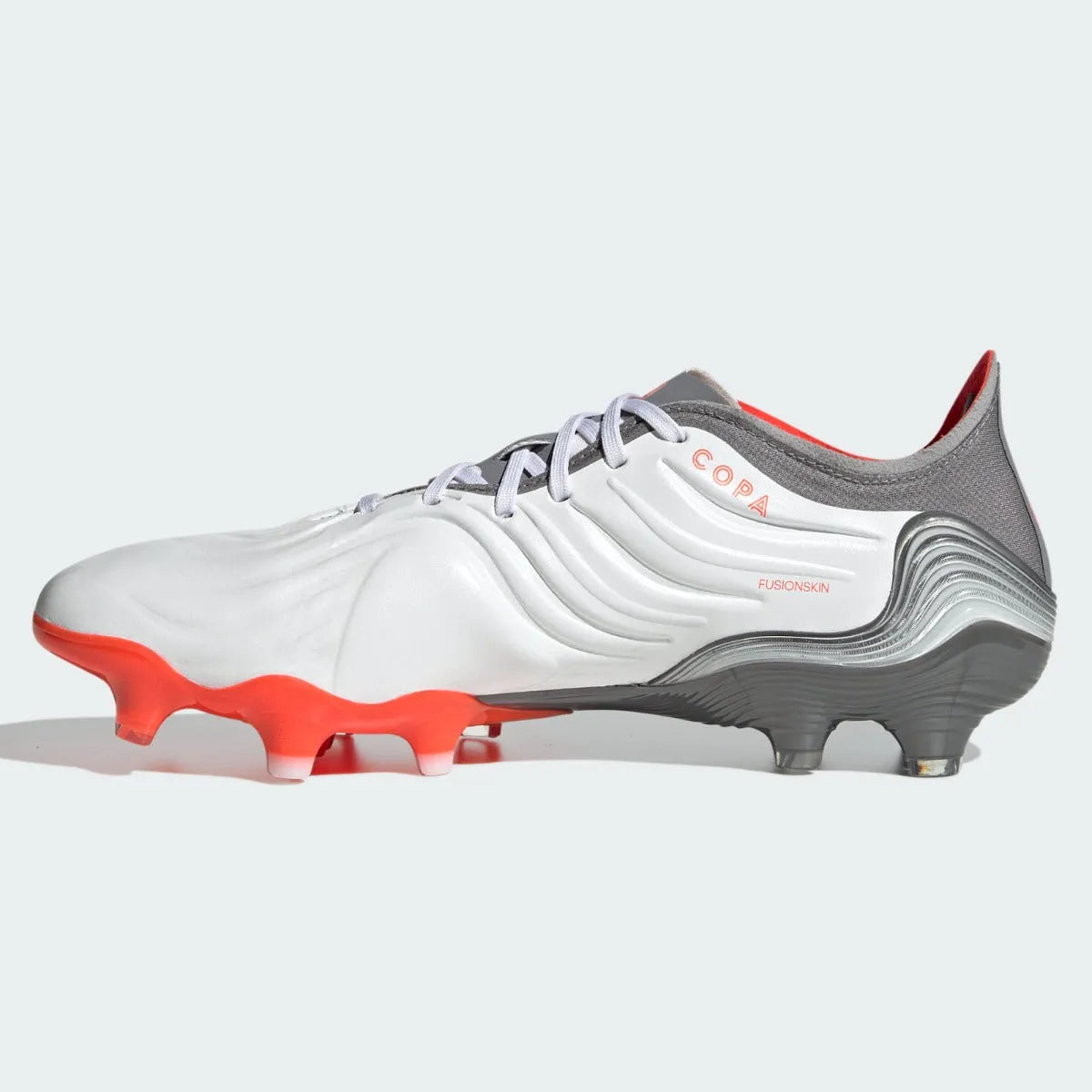 Adidas Copa Sense .1 FG - White-Grey-Solar Red (Side 2)