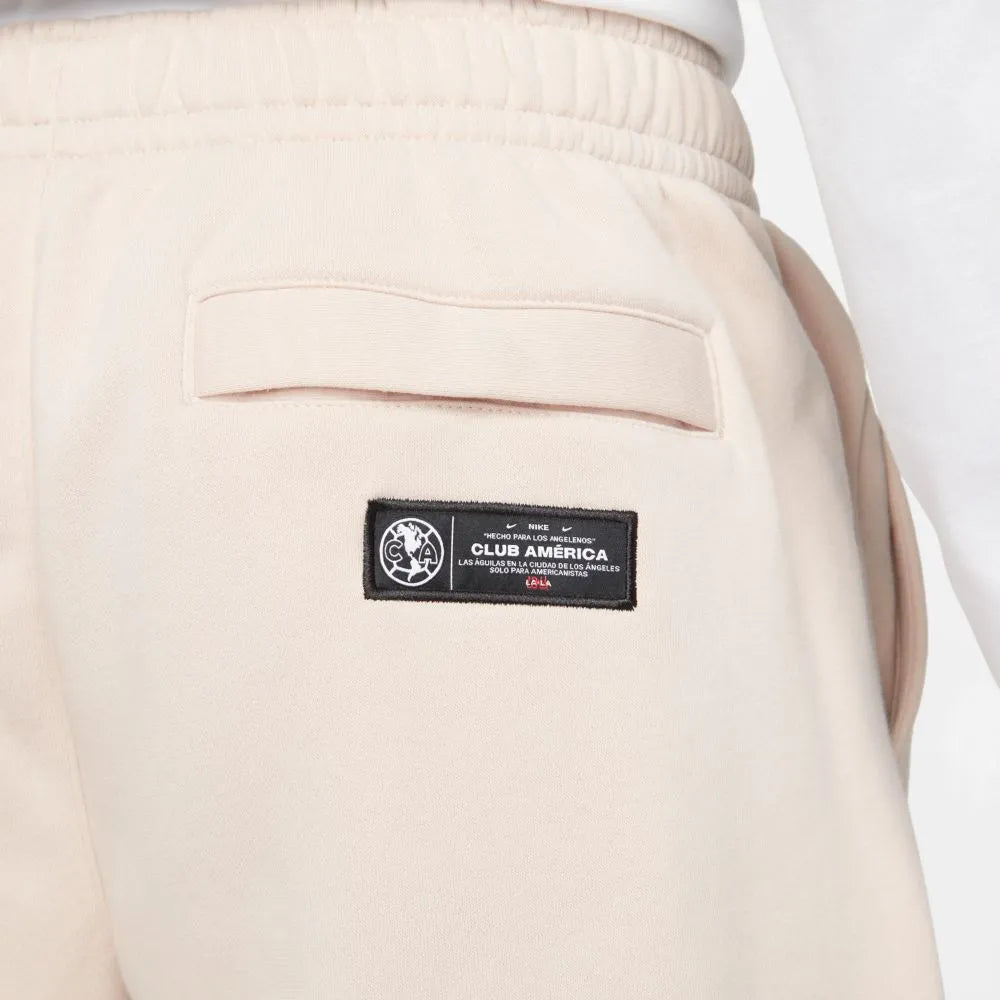 Nike 2021-22 Club America Fleece Park LA Shorts - Desert Sand (Detail 2)