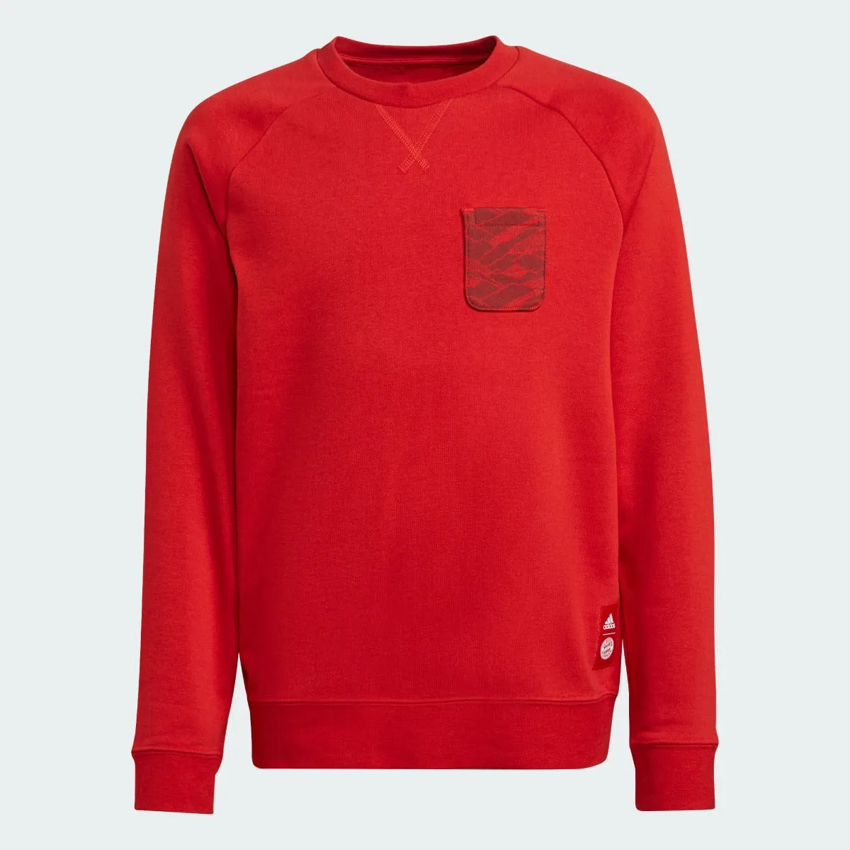 Adidas 2021-22 Bayern Munich Youth Crew Sweatshirt - Red