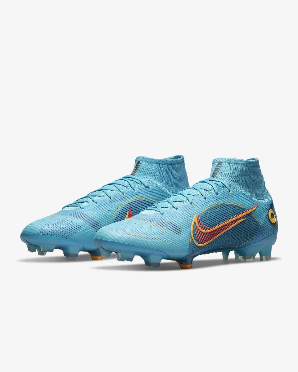 Nike Superfly 8 Elite FG - Chlorine Blue-Laser Orange (Pair - Diagonal)