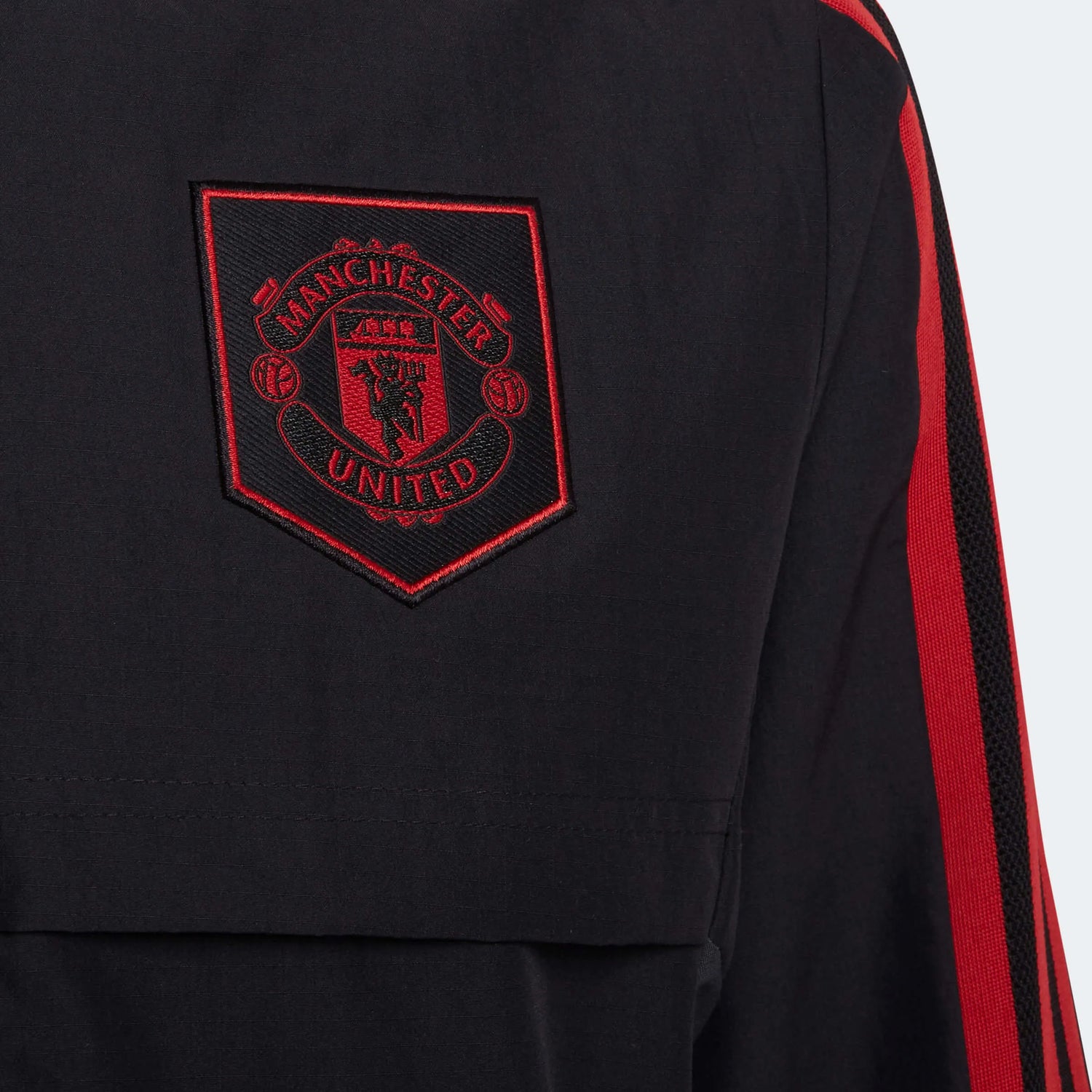 adidas 2022-23 Manchester United Youth Anthem Jacket - Black (Detail 1)