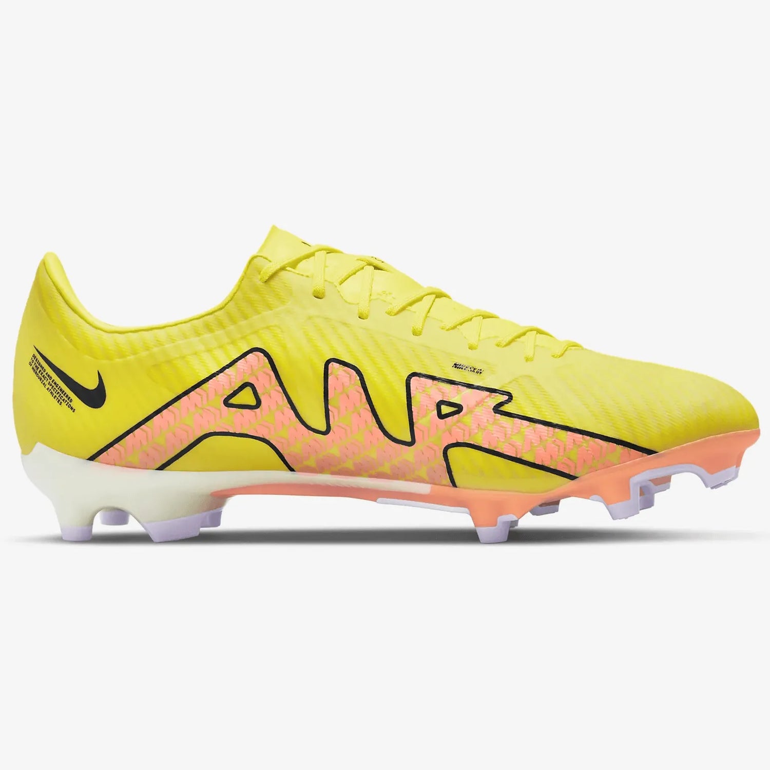 Nike Zoom Vapor 15 Academy FG/MG - Yellow Strike-Sunset Glow (Side 2)