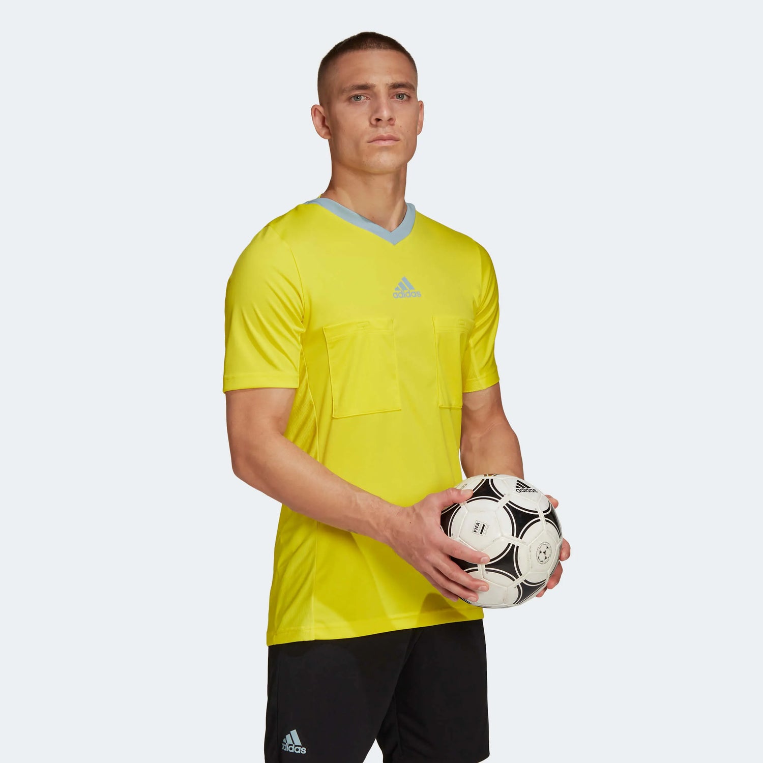 adidas Referee 22 Jersey Bright Yellow (Model - Side)