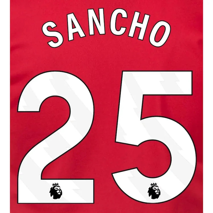 Manchester United 2023-Home Sancho #25 Jersey Name Set-White (Back)