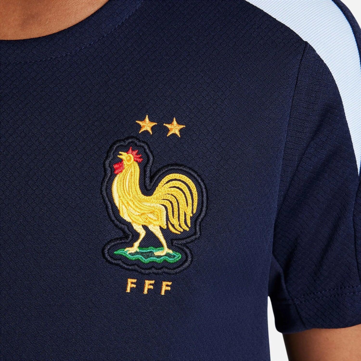 Nike 2024-25 France Youth DF Strike SS Top (Detail 2)