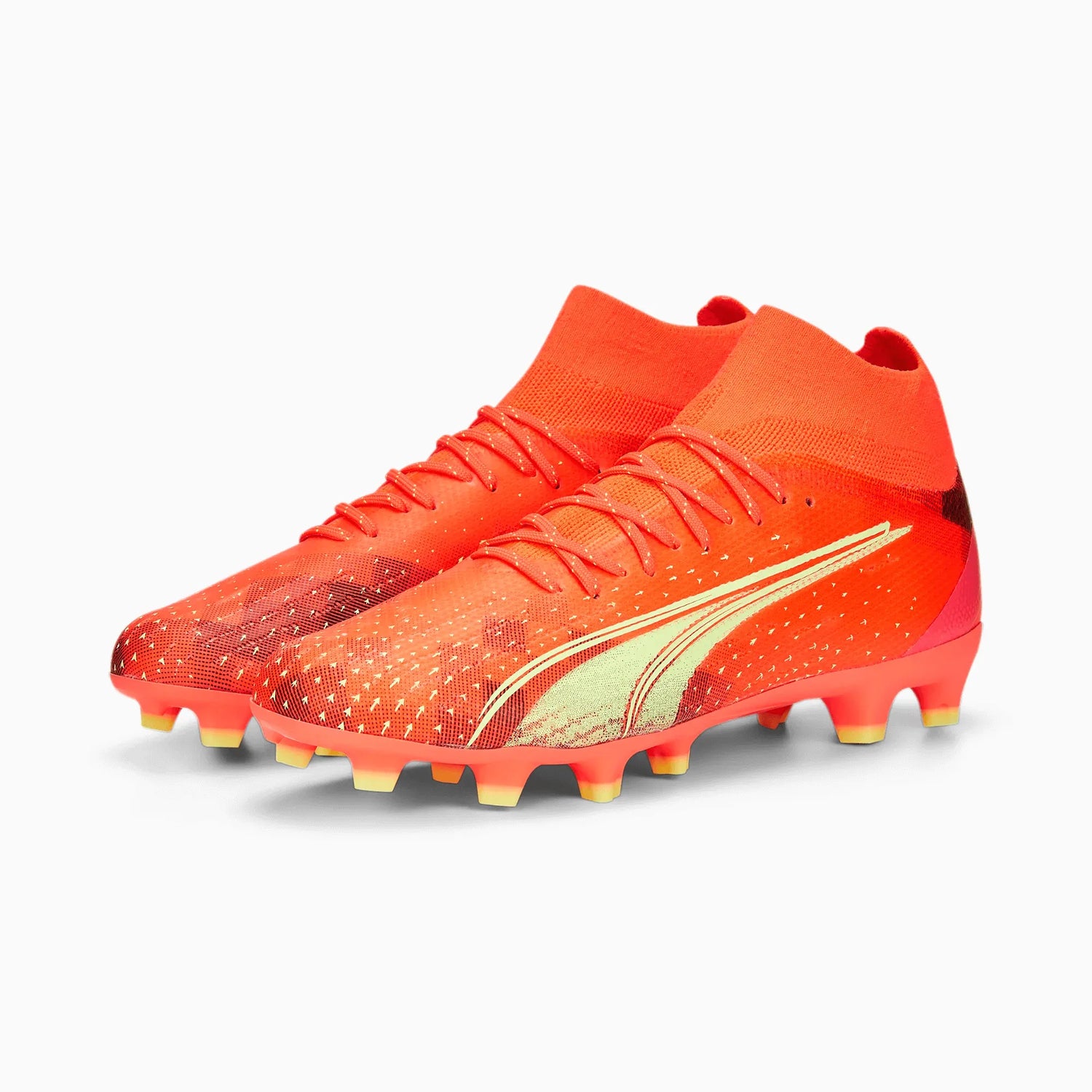 Puma Ultra Pro FG-AG - Coral-Fizzy Light (Pair - Diagonal)