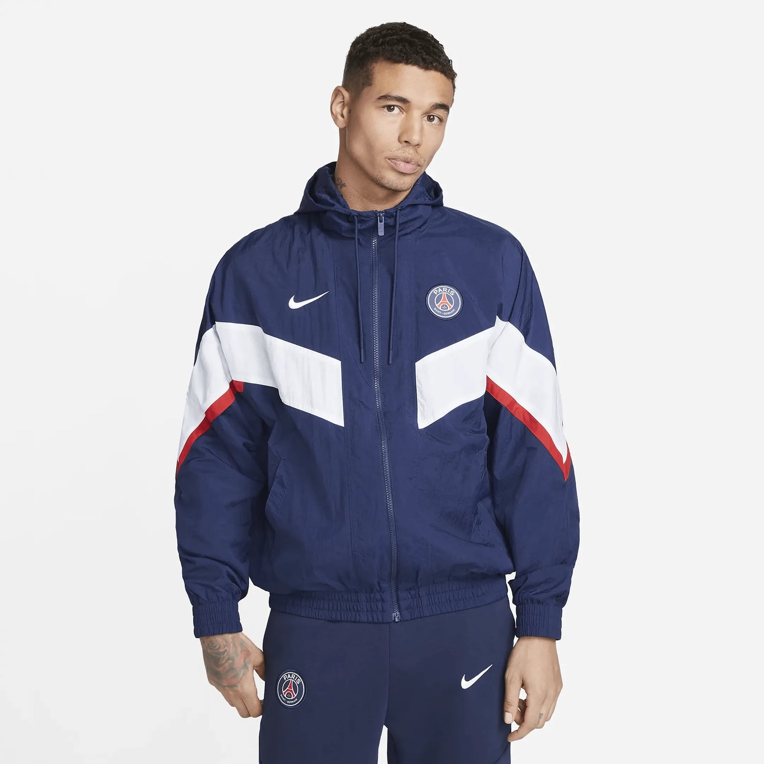 Nike 2022-23 PSG Strike Woven Anthem Jacket - Midnight Navy-White