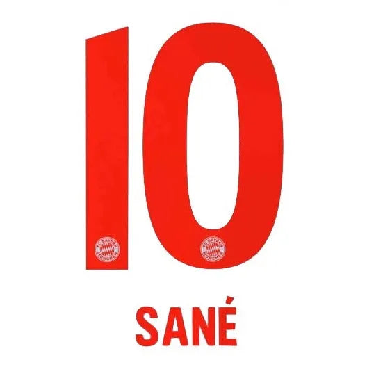 Bayern Munich 2020/21 Away Sane #10 Jersey Name Set