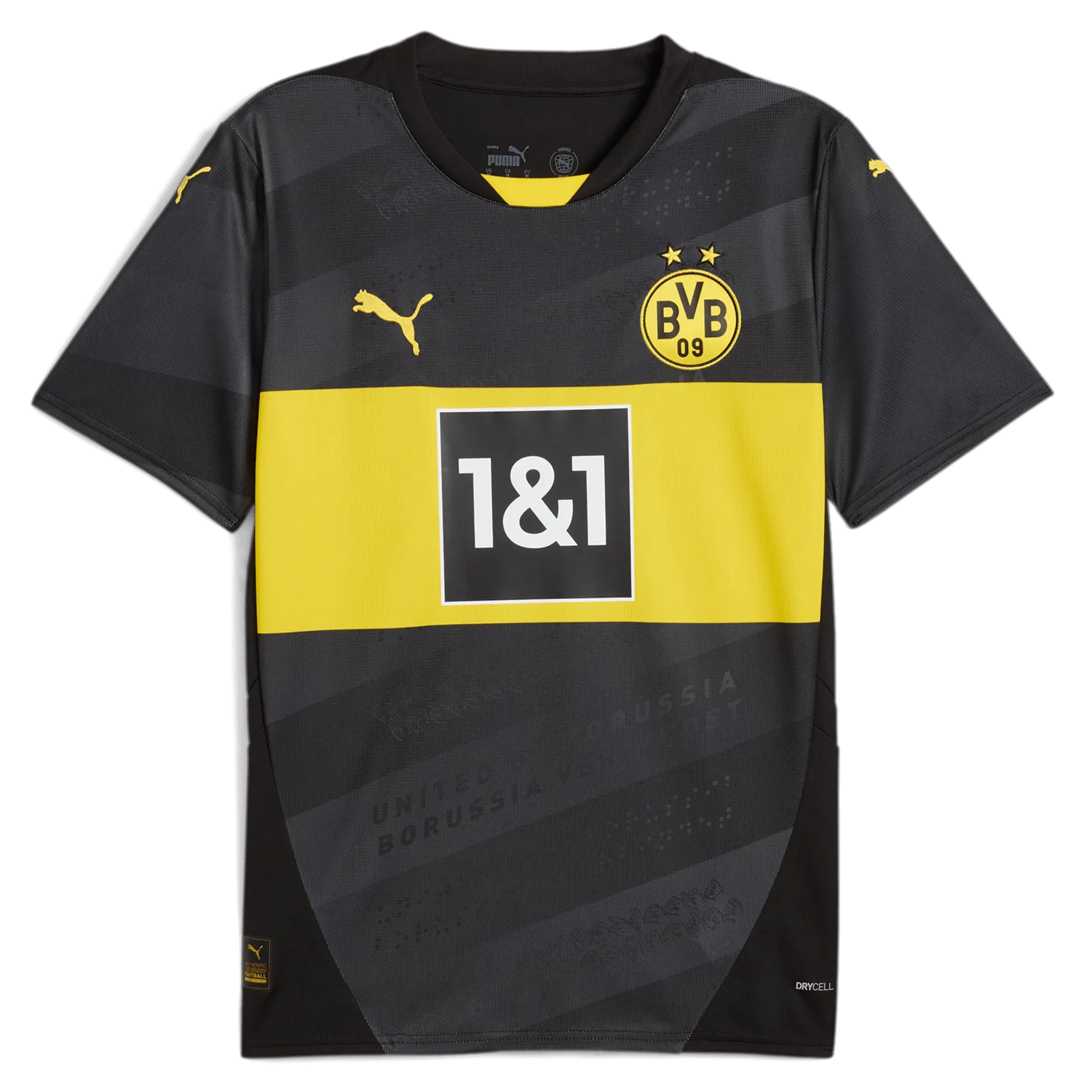 Puma 2024-25 Borussia Dortmund Men's Stadium Away Jersey (Front)