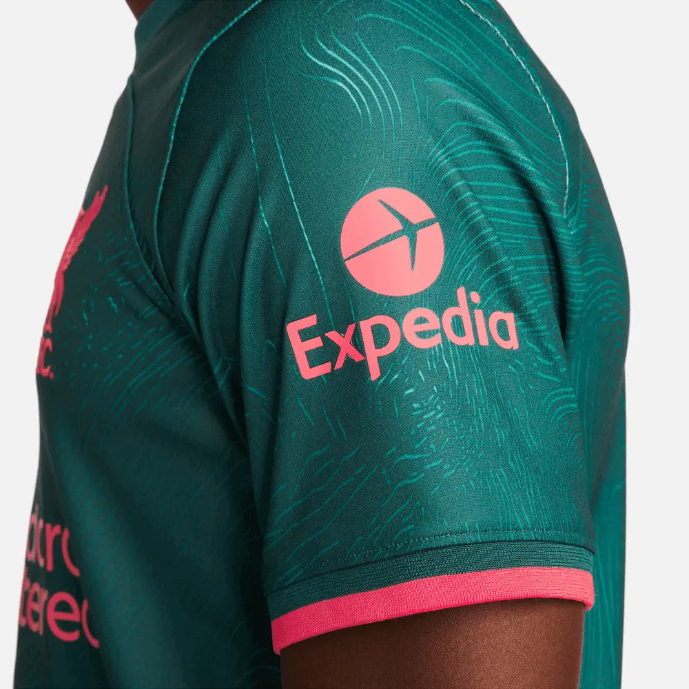 Nike 2022-23 Liverpool Third Jersey - Dark Atomic Teal-Siren Red (Detail 3)