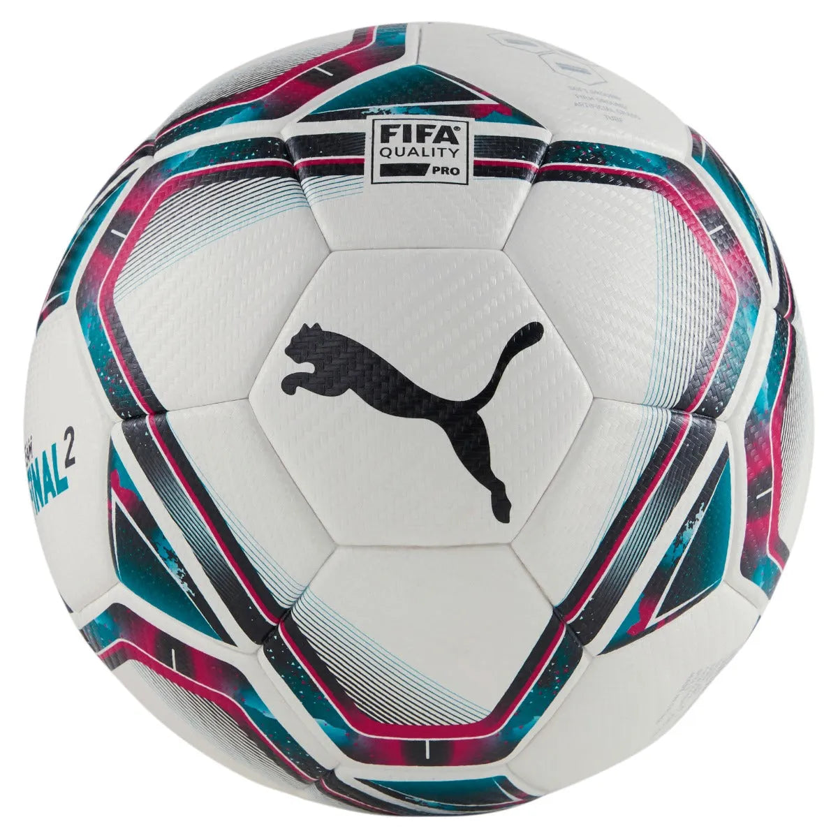 Puma Teamfinal 21.2 Fifa Quality Pro Ball - White-Pink-Blue (Front)